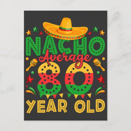 Nacho Average 80 Year Old Cinco de Mayo Postcard
