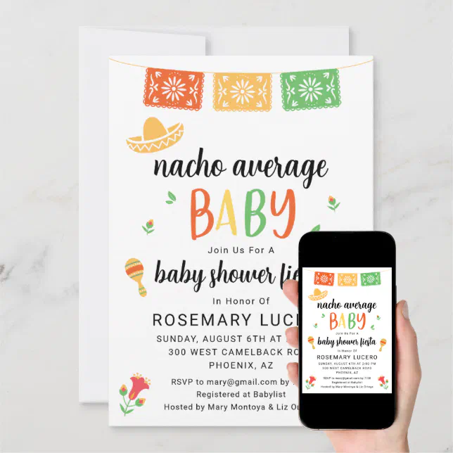 Nacho Average Baby Fiesta Baby Shower Invitation Zazzle