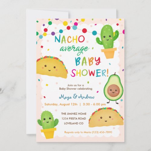 NACHO Average Baby Shower Invitation