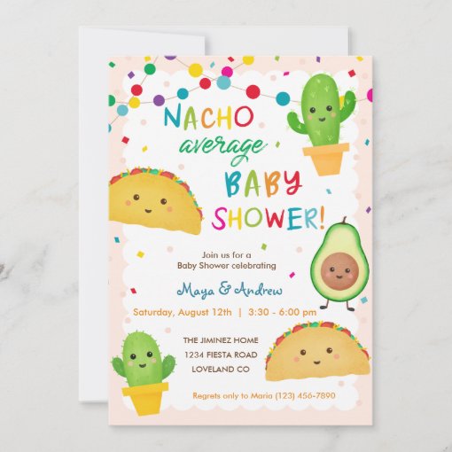 NACHO Average Baby Shower Invitation Zazzle