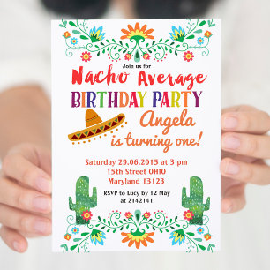 Nacho Average Birthday Party Invitation