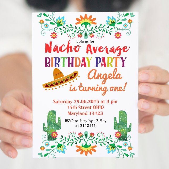 Nacho Average Birthday Party Invitation (Creator Uploaded)