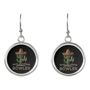 Nacho Average Bowler Fun Earrings