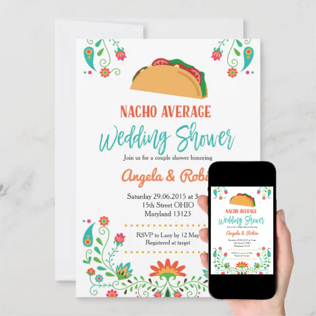 Nacho Average Bridal Shower Invitation Zazzle nacho-average-bridal-shower-invitation-zazzle