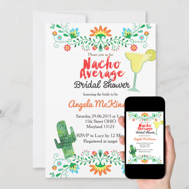 Nacho Average Bridal Shower Invitation Zazzle nacho-average-bridal-shower-invitation-zazzle