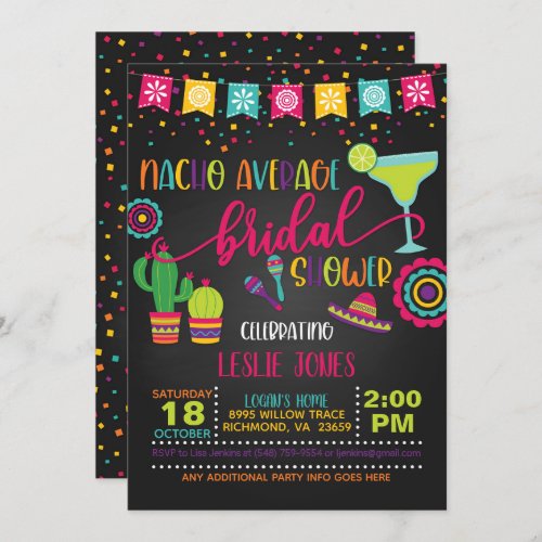 Nacho Average Bridal Shower Invitation _ BL