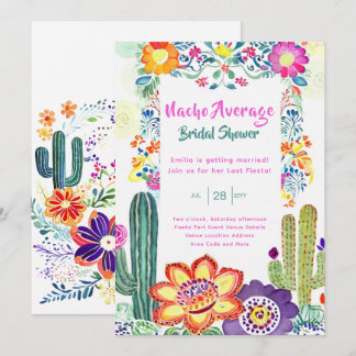 Nacho Average Bridal Shower Last Fiesta Invitation