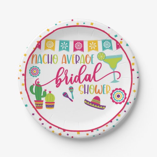 Nacho Average Bridal Shower Party Plate _ WH