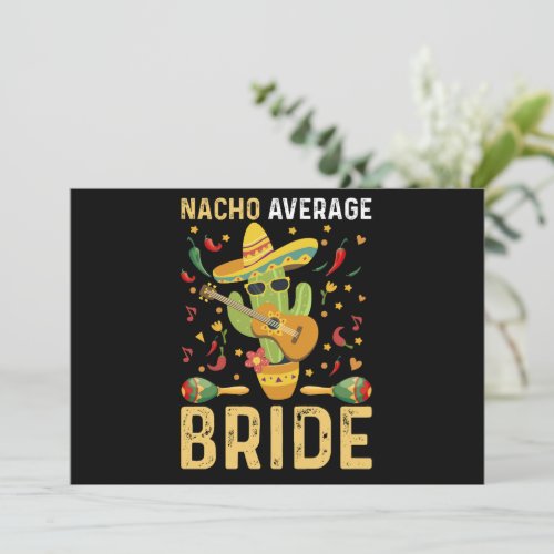 Nacho Average Bride Cinco De Mayo Mexican Wedding  Invitation