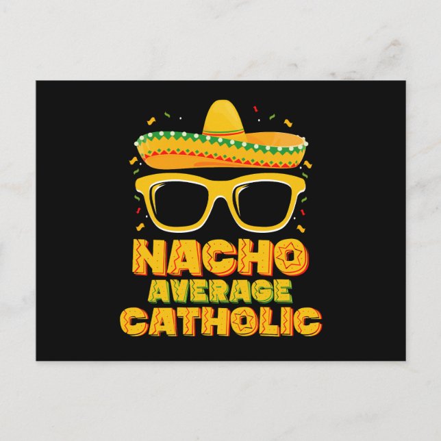 Nacho Average Catholic Church Cinco De Mayo Postcard (Front)