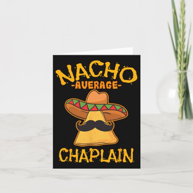 Nacho Average Chaplain Mexican Cinco De Mayo Fiest Card (Front)