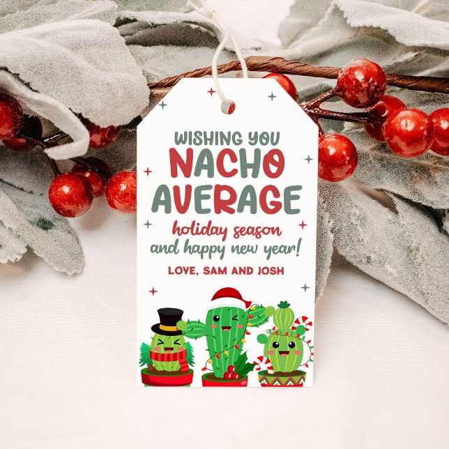 Nacho Average Christmas Holiday Gift Tags (Creator Uploaded)