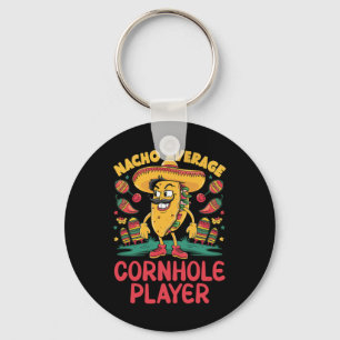 Nacho Average Cornhole Player Cinco De Mayo Mexica Keychain