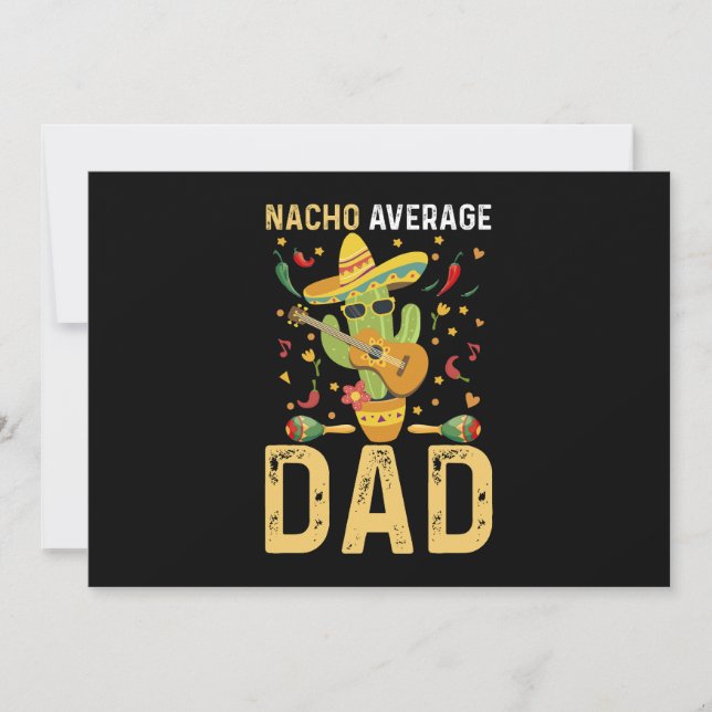 Nacho Average Dad Cinco De Mayo Mexican Daddy  Holiday Card (Front)