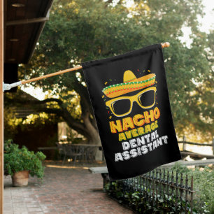 Nacho Average Dental Assistant Cinco De Mayo House Flag