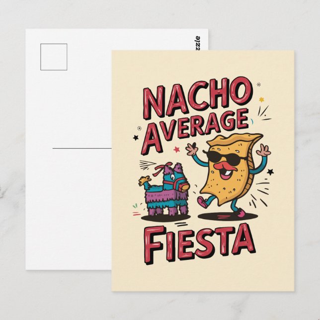 Nacho Average Fiesta – Fun, Colorful Nacho Design Postcard (Front/Back)