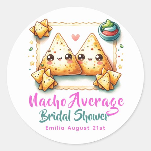Nacho Average Fiesta Last Party Bridal Shower Classic Round Sticker
