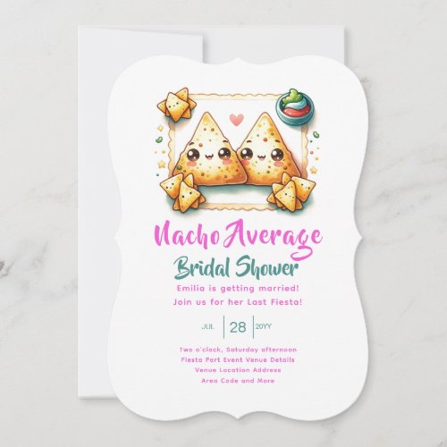 Nacho Average Fiesta Last Party Bridal Shower Invitation