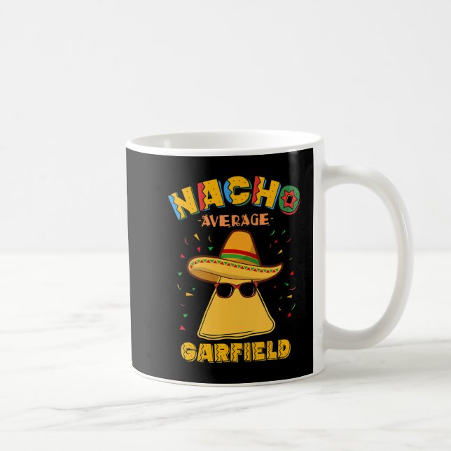Nacho Average Garfield Personalized Name Cinco de  Coffee Mug (Right)