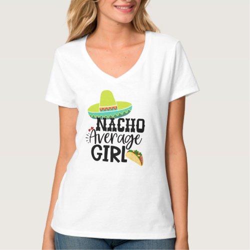 Nacho Average Girl Beach Cinco De Mayo Fiesta T_Shirt