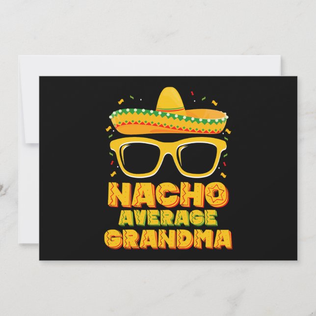 Nacho Average Grandma Cinco De Mayo Family Invitation (Front)