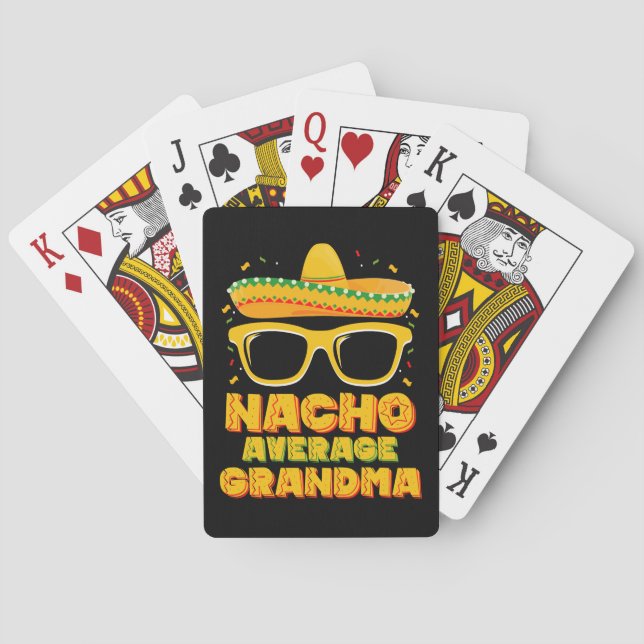 Nacho Average Grandma Cinco De Mayo Family Poker Cards (Back)