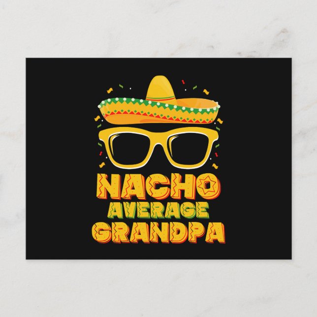 Nacho Average Grandpa Cinco De Mayo Family Postcard (Front)