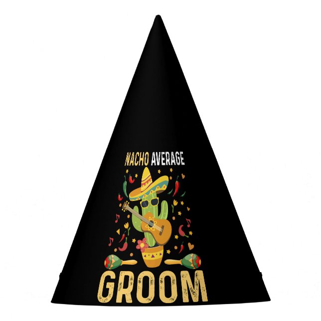 Nacho Average Groom Mexican Husband Cinco De Mayo  Party Hat (Front)