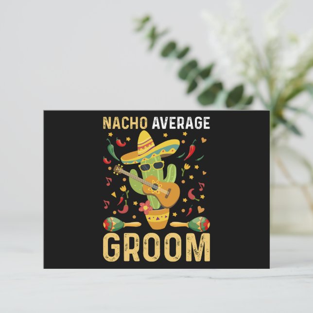 Nacho Average Groom Mexican Husband Cinco De Mayo  Thank You Card (Standing Front)