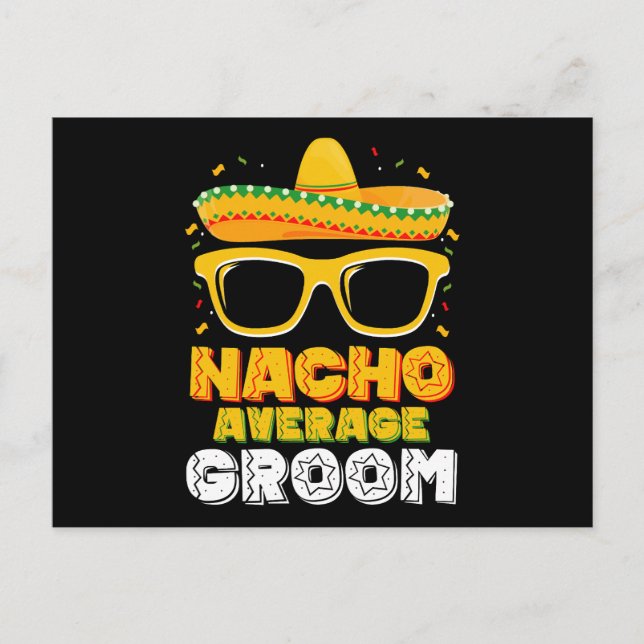 Nacho Average Groom Wedding Cinco de Mayo Postcard (Front)