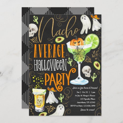 Nacho Average Halloween Party Invitation