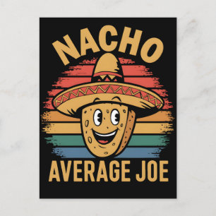 Nacho average joe mexican retro cinco de mayo funn holiday postcard