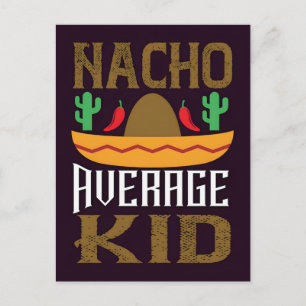 Nacho average joe mexican retro cinco de mayo funn holiday postcard