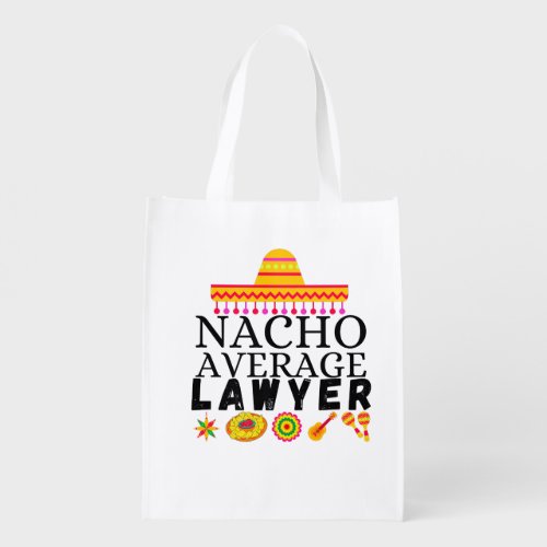 nacho average lawyer grocery bag