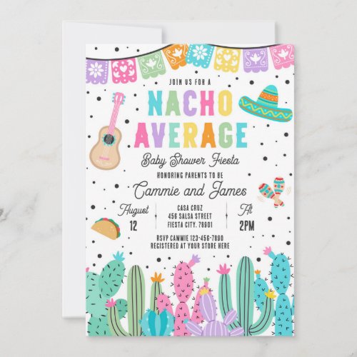 Nacho Average Mexican Fiesta Baby Shower Invitation