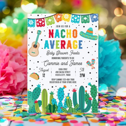 Nacho Average Mexican Fiesta Baby Shower Invitation