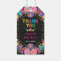 Nacho Average Mexican Floral Fiesta Baby Shower Gift Tags