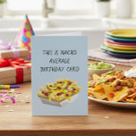 Nacho Average Mexican Food Food Birthday Card<br><div class="desc">This design was created though digital art. It may be personalized in the area provided or customizing by choosing the click to customize further option and changing the name, initials or words. You may also change the text color and style or delete the text for an image only design. Contact...</div>