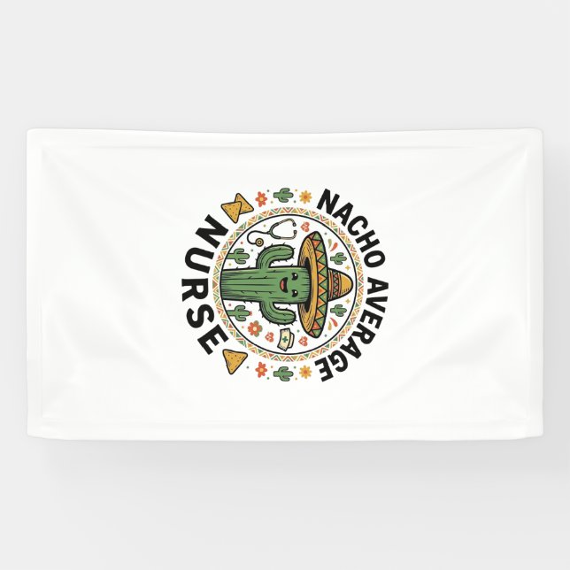 Nacho Average Nurse Cactus Fiesta Shirt Design_1 Banner (Horizontal)