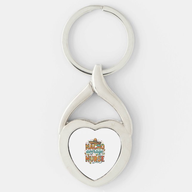 Nacho Average Nurse Fiesta Vector Shirt Design_1 Keychain (Front)