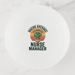 Nacho Average Nurse Manager Funny Cactus Shirt_1 Trinket Tray
