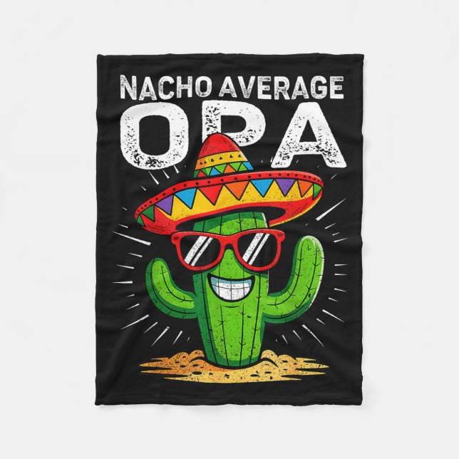 Nacho average opa funny cinco de mayo mexican part fleece blanket (Front)