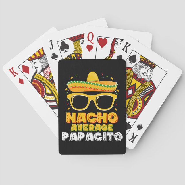 Nacho Average Papacito Dad Family Cinco De Mayo Poker Cards (Back)