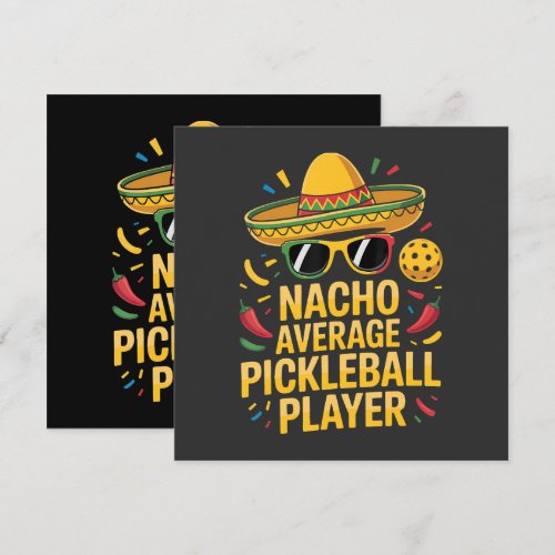 Nacho Average Pickleball Player Menu