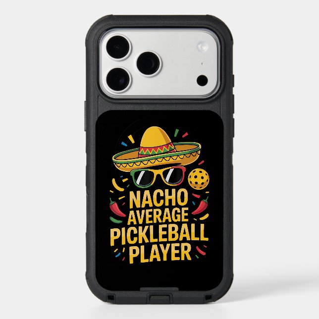 Nacho Average Pickleball Player Otterbox iPhone Case (Back)