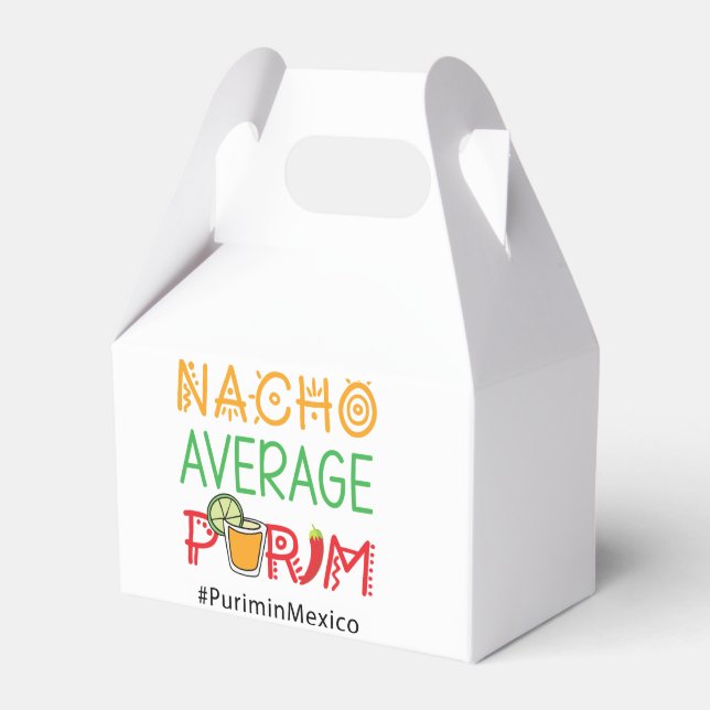 Nacho Average Purim Lechaim. פורים שמח  Favor Boxes (Front Side)