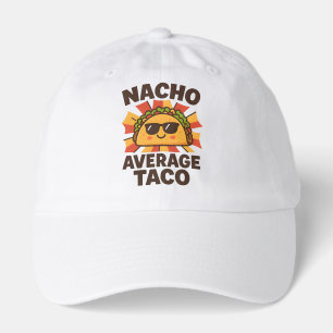 Nacho Average Taco Funny Food Pun Comic Style Hat