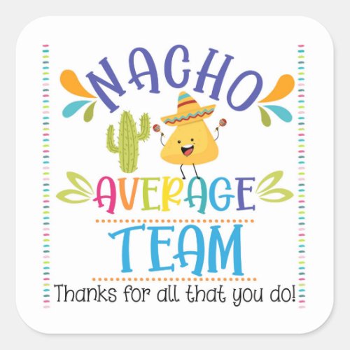 nacho average team sticker