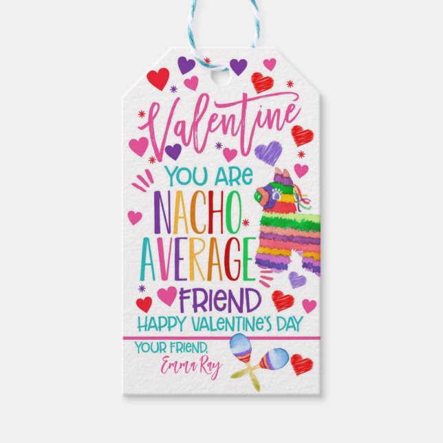 Nacho Average Valentine Favor Tag (Front)