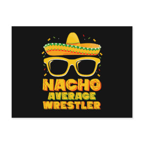 Nacho Average Wrestler Wrestling Cinco de Mayo Postcard